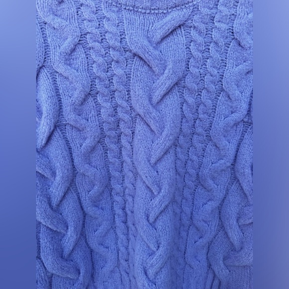 Pastel Purple Sweater Cable Knit Soft Cozy Winter Holiday 🦄 - Picture 7 of 9